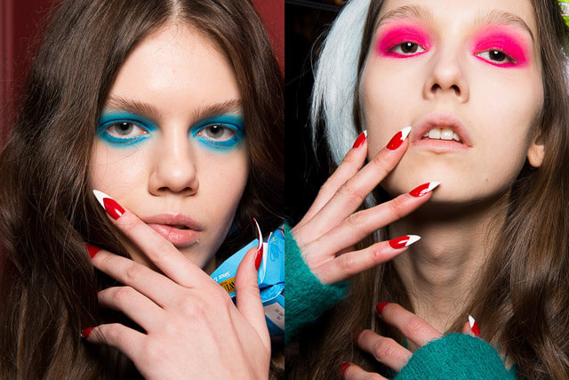 Dos ejemplos del maquillaje Tie Dye